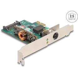 Karta PCI Express x1 1x M12 2,5 Gigabit LAN PoE+ Delock 90760