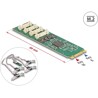 Karta M.2 4-portowa RS-232 DB9 low profile Delock 95269