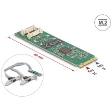 Karta M.2 2-portowa RS-232 DB9 low profile Delock 95270