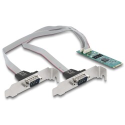 Karta M.2 2-portowa RS-232 DB9 low profile Delock 95270