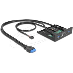 Panel przedni 3.5" USB 5Gbps 2x USB-A + HD-Audio Delock 64150