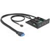 Panel przedni 3.5" USB 5Gbps 2x USB-A + HD-Audio Delock 64150