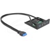 Panel przedni 3.5" USB 5Gbps 2x USB-A + HD-Audio Delock 64150
