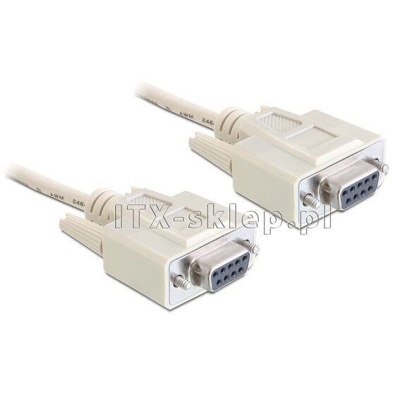 Kabel RS-232 Null Modem 5m żeńsko-żeński F-F