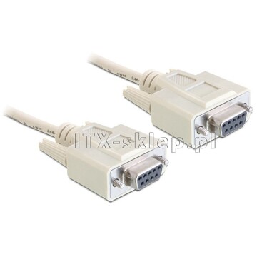 Kabel RS-232 Null Modem 5m żeńsko-żeński F-F