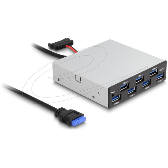 Panel przedni 3.5" USB 5Gbps 7x USB-A Delock 64207