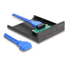 Panel przedni 3.5" USB 3.1 Gen 1 z portami 1x USB-C + 1x USB-A Delock 63962