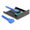 Panel przedni 3.5" USB 3.1 Gen 1 z portami 1x USB-C + 1x USB-A Delock 63962