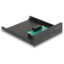 Panel przedni 3.5" USB 3.1 Gen 1 z portami 1x USB-C + 1x USB-A Delock 63962