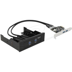 Panel przedni 3.5"/5.25" 2x USB 5Gbps + karta PCIe 2x USB 5Gbps Delock 61893