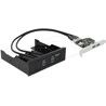 Panel przedni 3.5"/5.25" 2x USB 5Gbps + karta PCIe 2x USB 5Gbps Delock 61893