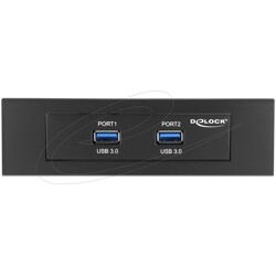 Panel przedni 3.5"/5.25" USB 5Gbps 2-portowy złącze 19-pin. wewnętrzne Delock 61896