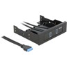Panel przedni 3.5"/5.25" USB 5Gbps 2-portowy złącze 19-pin. wewnętrzne Delock 61896