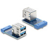Gniazdo wewnętrzne do komputera USB 3.0 żeńskie  2x USB 3.0 żeńskie niebieskie