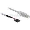 Kabel USB 5pin żeński - USB-B 70cm raster 2,54mm