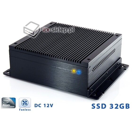 Komputer przemysłowy Atom D2500 heat-pipes 4GB 2xLAN 3xRS-232 SSD 32GB H01-D2500-SD32-P