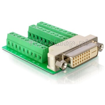 Adapter terminal DVI żeński 24+1pin raster 3,81 mm