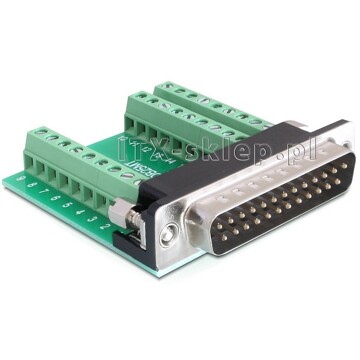 Adapter terminal Sub-D męski 27pin raster 3,81 mm