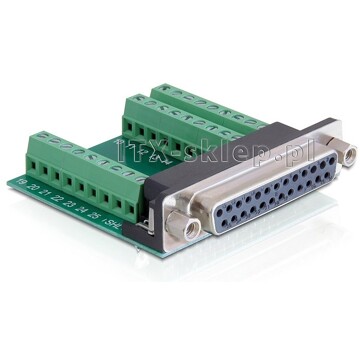 Adapter terminal Sub-D żeński 25pin raster 3,81 mm