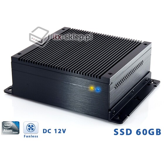 Komputer przemysłowy Atom D2500 heat-pipes 4GB 2xLAN 3xRS-232 SSD 60GB H01-D2500-SD60-P