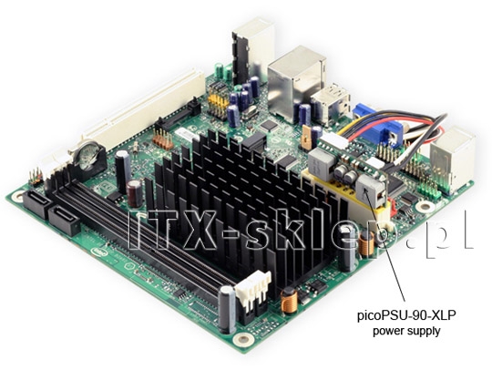 Zasilacz picoPSU 12V 90W-XLP 20pin P4 0.05W idle