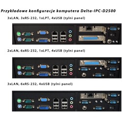 Komputer przemysłowy Delta-IPC-D2500-03 Atom D2500 2GB 7xRS-232 1xRS-422/485 6xUSB 60GB SSD slot CF