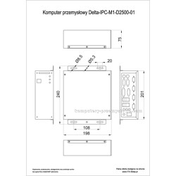 Komputer przemysłowy Delta-IPC-M1-D2500-01 Atom D2500 2GB 6xRS-232 6xUSB 32GB SSD slot CF