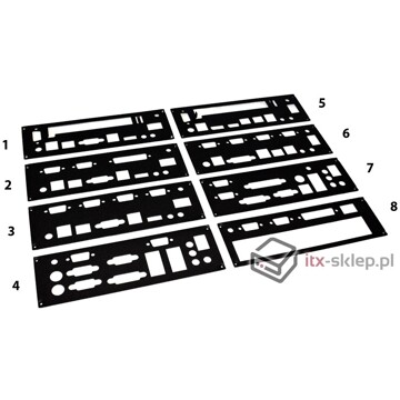 Panel tylny maskownica dla płyt firmy Intel dla obudowy Solid-62