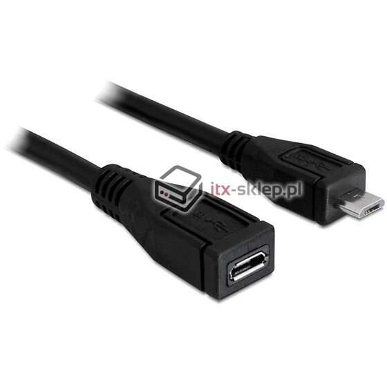 Przedłużacz USB micro-B M-F męsko-żeński 50cm Delock 83133