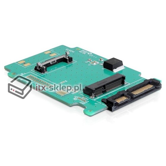 Adapter konwerter SATA 22 pin - mSATA do dysków mSATA Delock 61881