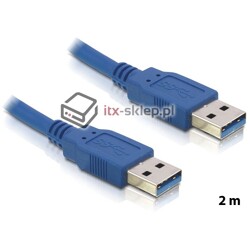 Kabel USB 3.0-A M-M męsko-męski 2m Delock 82535