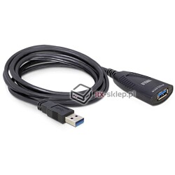 Przedłużacz aktywny USB 3.0 A-A 5m M-F Delock 83089
