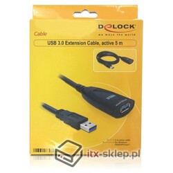 Przedłużacz aktywny USB 3.0 A-A 5m M-F Delock 83089