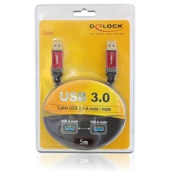 Kabel USB 3.0-A Premium HQ M-M męsko-męski 5m Delock 82747