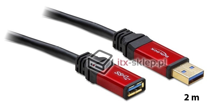 Przedłużacz USB 3.0-A Premium HQ M-F męsko-żeński 2m Delock 82753