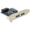 Kontroler 2xUSB 3.0 PCI-Express x1 USB 19pin złącze wewnętrzne HQ Delock 89315