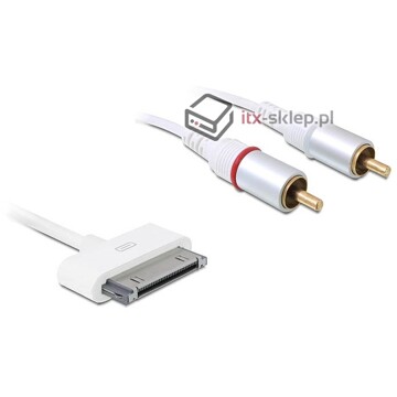 Kabel audio 2x Cinch do IPhone / IPod / IPad 1m Delock 82704