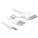 Kabel USB 2.0 + audio 3,5" stereo jack do IPhone / IPod 1m Delock 83142