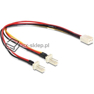 Rozdzielacz zasilania Molex dla wentylatora 3PIN - 2x 3PIN 22cm