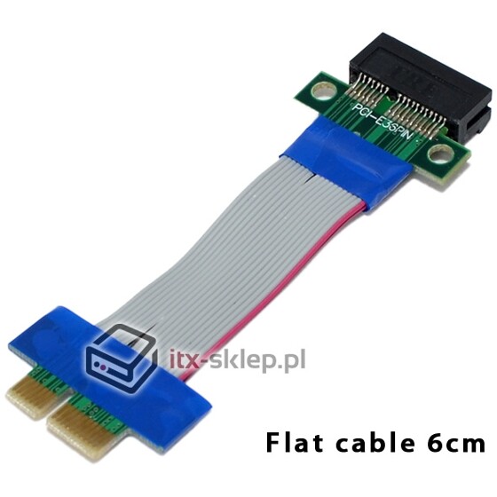 Elastyczny PCI-Express Riser x1 do obudowy Solid taśma 6cm