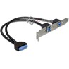 Śledź 2xUSB 3.0 typ B wtyk żeński 19pin wewnętrzny 5Gbps 30cm
