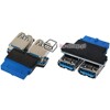 Adapter wewnętrzny USB 3.0 żeński - 2x USB 3.0 żeński 19pin Delock 65324