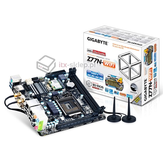 Gigabyte GA-Z77N-WIFI 2xLAN WiFi Ivy Bridge LGA1155 2xHDMI USB 3.0 Intel WiDi
