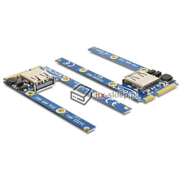 Adapter mini PCI-Express USB 2.0 I/O half-size - full-size Delock 95235