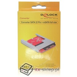 Adapter konwerter SATA 22 pin - mSATA do dysków mSATA w ramce montażowej Delock 61892
