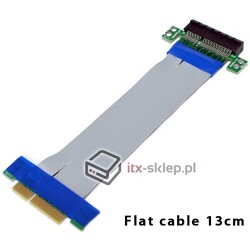 Elastyczny PCI-Express Riser x4 do obudów Rack 19" taśma 13cm