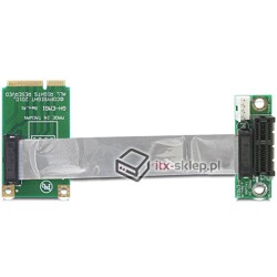 Elastyczny Riser card Mini PCI Express  PCI Express x1 prawy dla płyt mini-ITX