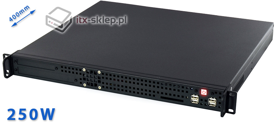 Obudowa uniwersalna mini-ITX 19" Rack 1U Delta-R1U-ITX-2 300W