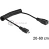 Przedłużacz spiralny USB micro-B M-F 20-60cm Delock 83249