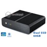 Komputer przemysłowy Fanless Core i3-3220T 2,8GHz 4GB 2x SSD 60GB H01-H61-Dual-SSD60-19V